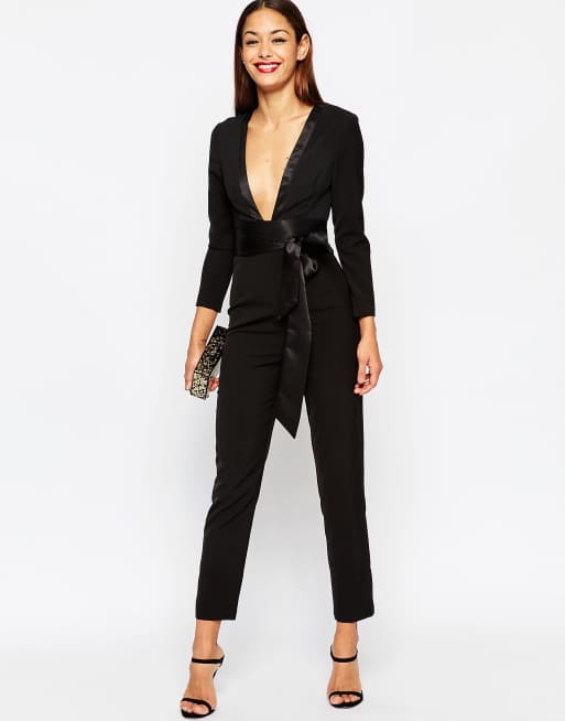 Asos store tuxedo jumpsuit