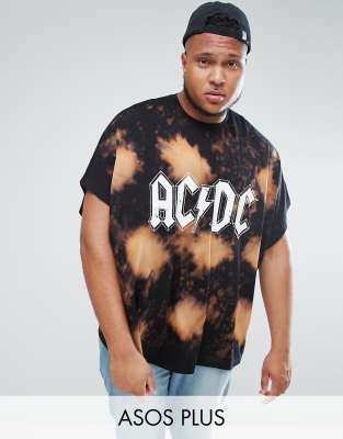 ac dc hoodie bleached