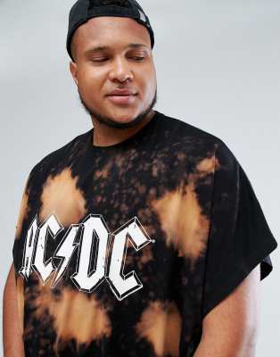 ac dc hoodie bleached