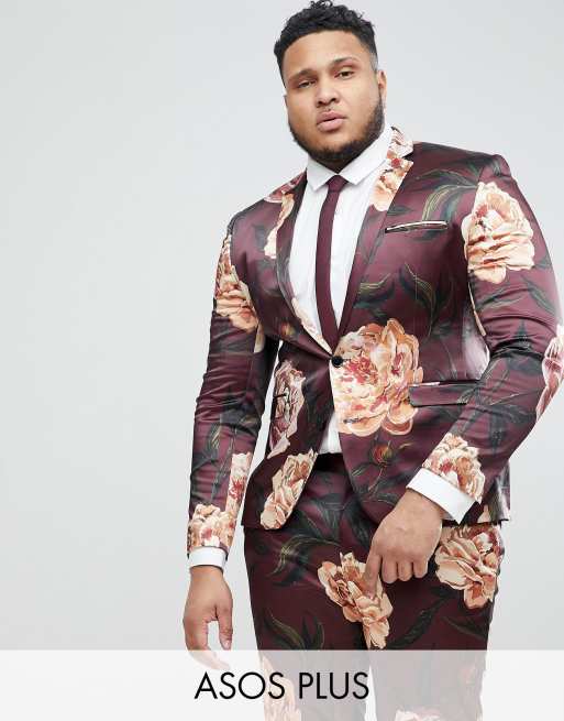 Burgundy sale floral blazer