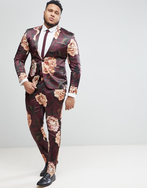 Burgundy Floral Suit | ubicaciondepersonas.cdmx.gob.mx