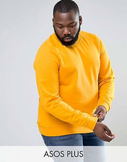 ASOS PLUS Sweatshirt In Yellow