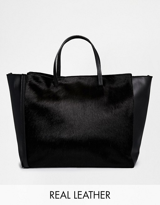 ASOS | ASOS Pony Effect Leather Handheld Bag