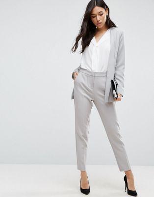 grey tailored trousers women's