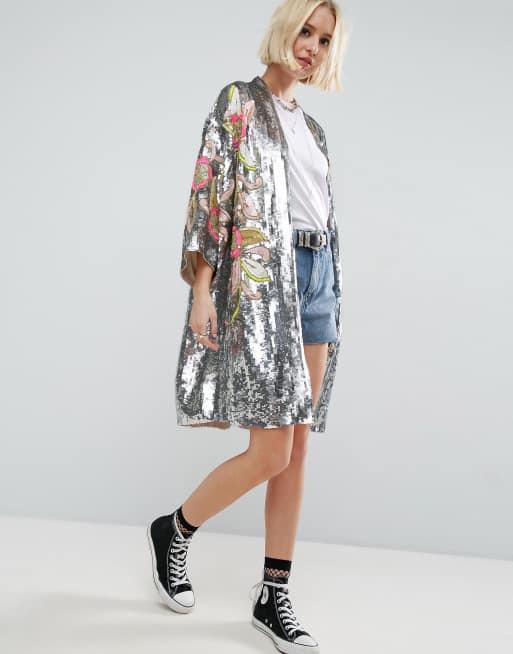 ASOS Premium Embellished Festival Kimono | ASOS