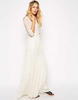 embroidered white maxi dress