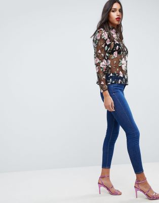 embroidered top asos