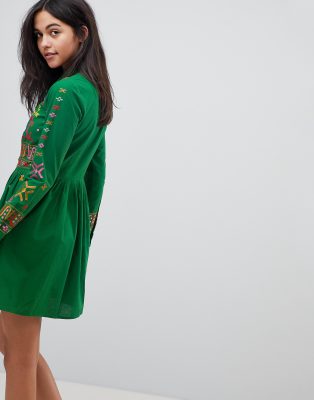 asos green shirt dress