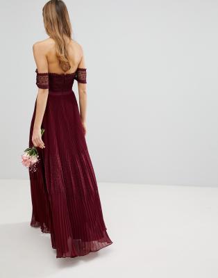asos burgundy maxi dress