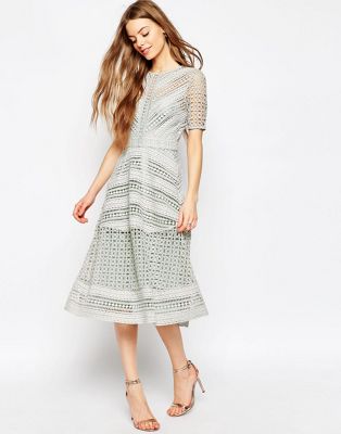 ASOS Premium Occasion Lace Midi Dress 