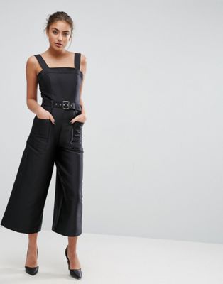 culotte pinafore jumpsuit