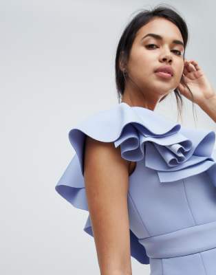 asos blue scuba dress