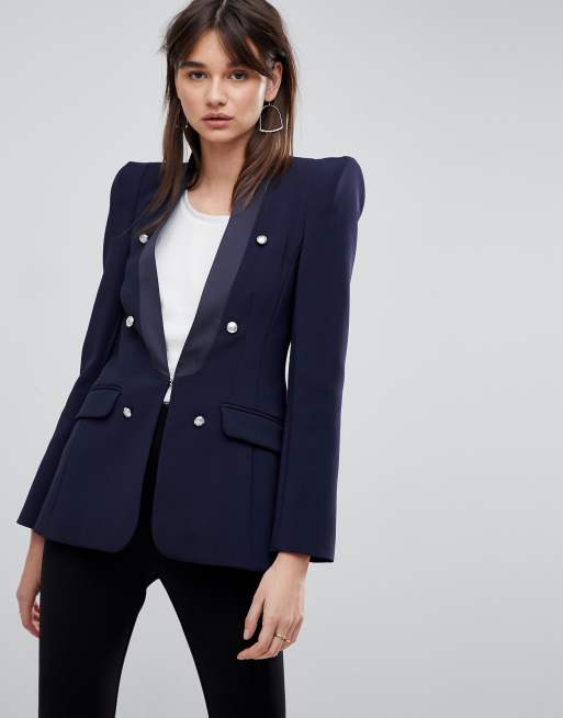 Navy tailored outlet blazer