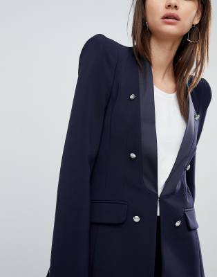 military button blazer