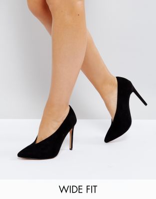 wide with high heels