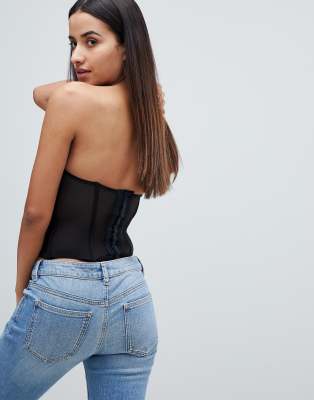 leather corset top asos