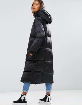 mid length puffer coat with hood