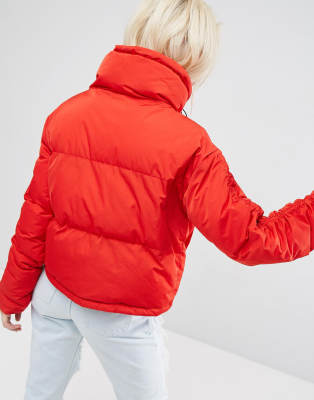 asos red puffer jacket