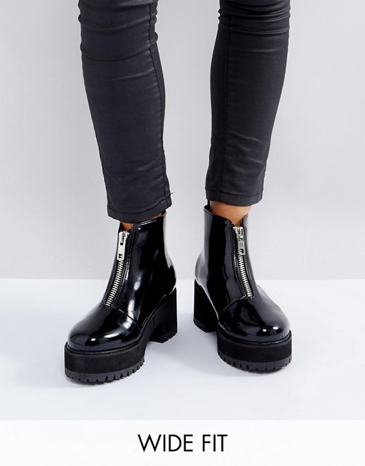 ASOS | ASOS RANKIN Wide Fit Zip Front Ankle Boots