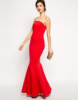 ASOS | ASOS RED CARPET Premium Scuba Ultra Glam Fishtail Maxi Dress