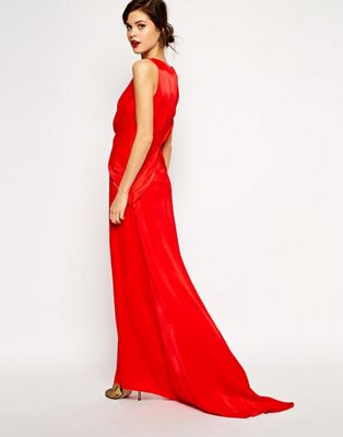 ASOS | ASOS RED CARPET Premium Super Plunge Twist Front Maxi Dress
