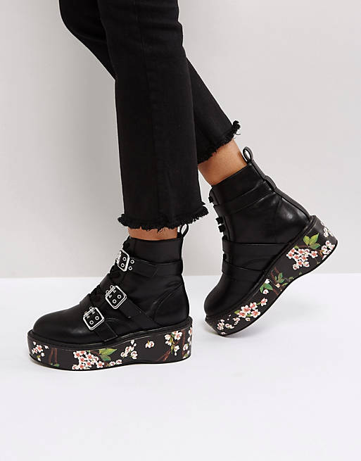 ASOS REID Floral Chunky Boots