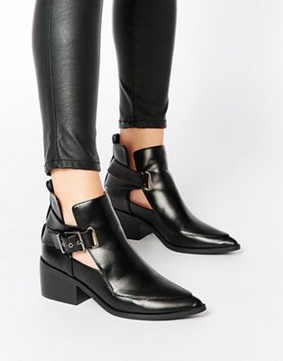 black booties side cut out