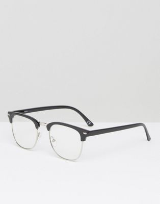 black clear glasses