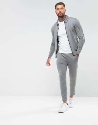 mens skinny tracksuit set