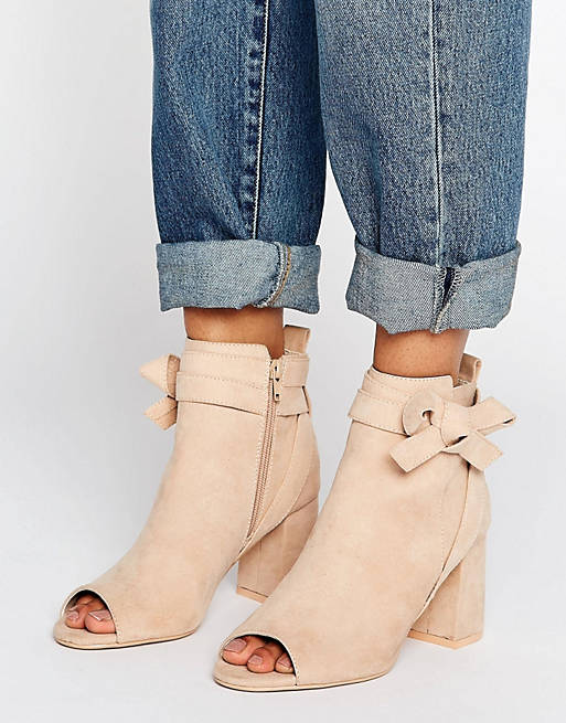 ASOS REUNION Bow Ankle Boots