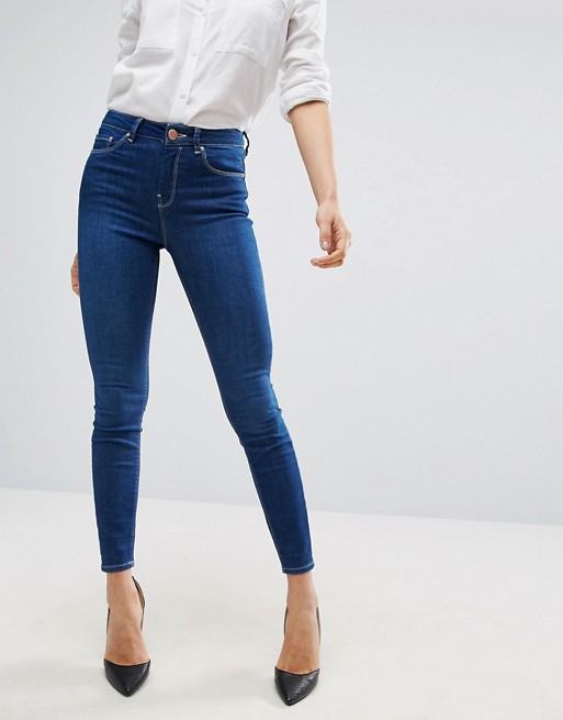 ASOS | ASOS Ridley High Waist Skinny Jeans In Astral Deep Blue