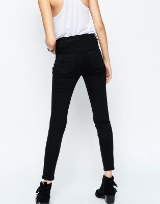 high waisted black jeans asos