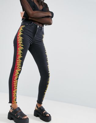 black flame jeans