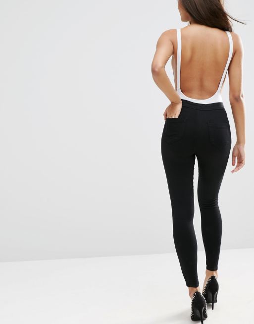 ASOS DESIGN rivington denim jeggings in clean black