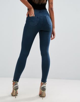 high waist denim leggings