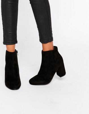 black heeled boots asos