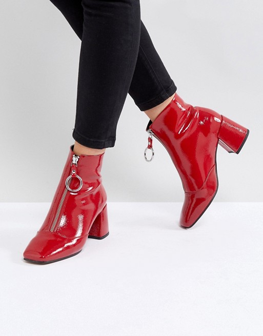 ASOS | ASOS ROSEMARY Patent Mid Heeled Boots