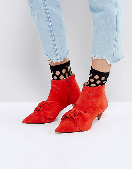 ASOS ROYAL Suede Bow Boots