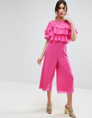 pink ruffle jumpsuit