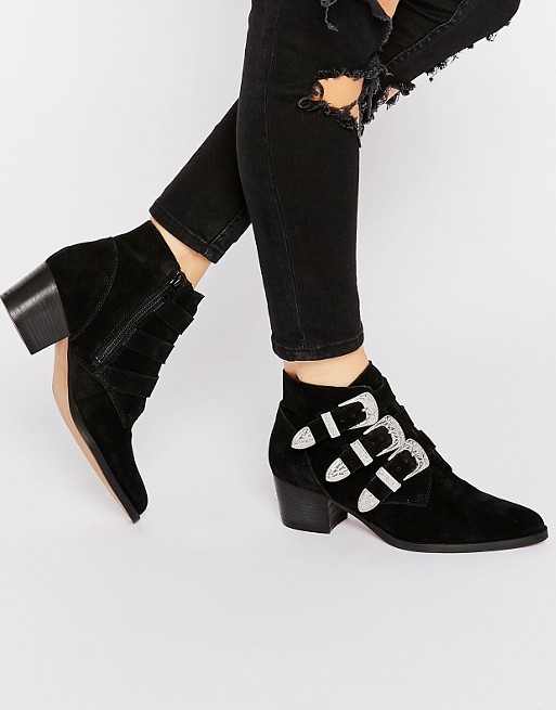 ASOS | ASOS RYDER Suede Buckle Ankle Boots
