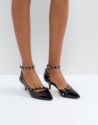asos black kitten heels