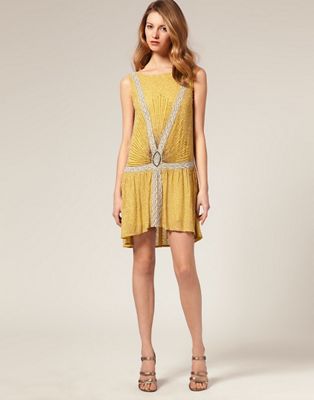 yellow flapper dress