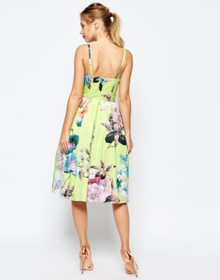 asos lime green dress