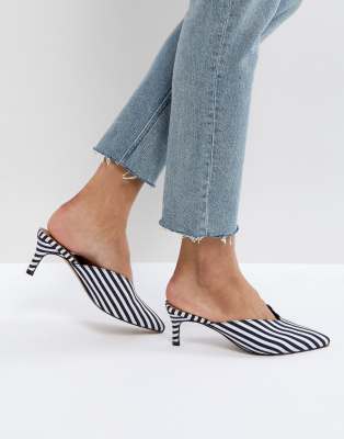 mid heel mules