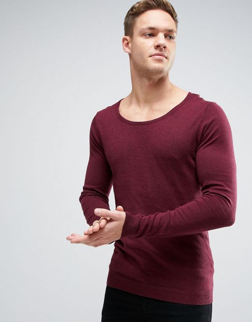 ASOS Scoop Neck Sweater in Muscle Fit | ASOS
