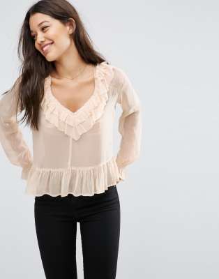 sheer blouse asos