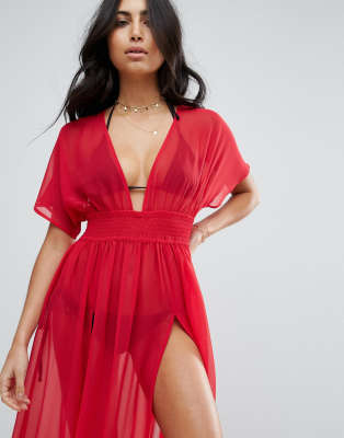 red beach kaftan