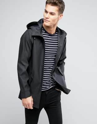 black rain jacket outfit