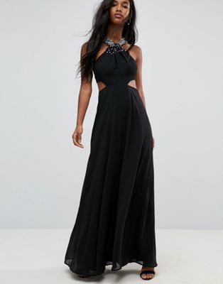 black maxi dress asos