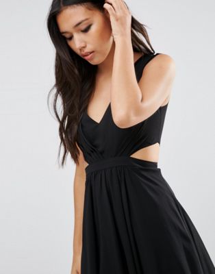 black side cutout dress